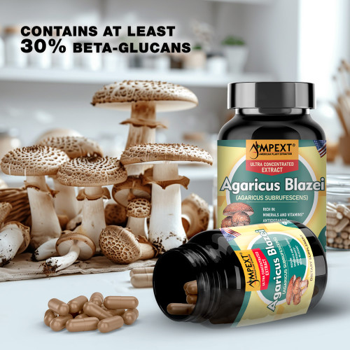 Agaricus Blazei (Agaricus blazei Murill) Mushroom Extract, 90ct Agaricus Blazei (Agaricus blazei Murill) Mushroom Extract, 90ct