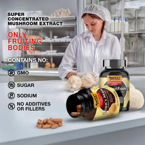 Lion’s Mane (Hericium erinaceus) Mushroom Extract, 90ct Lion’s Mane (Hericium erinaceus) Mushroom Extract, 90ct