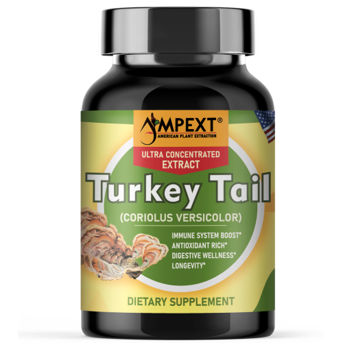 Turkey Tail (Trametes versicolor) Mushroom Extract, 90ct Turkey Tail (Trametes versicolor) Mushroom Extract, 90ct