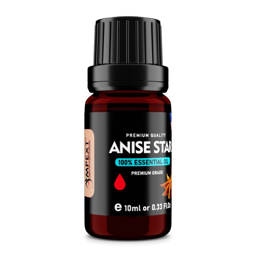 Anise Star (Illicium verum) 100% Essential Oil, Premium Grade, 10ml Anise Star (Illicium verum) 100% Essential Oil, Premium Grade, 10ml
