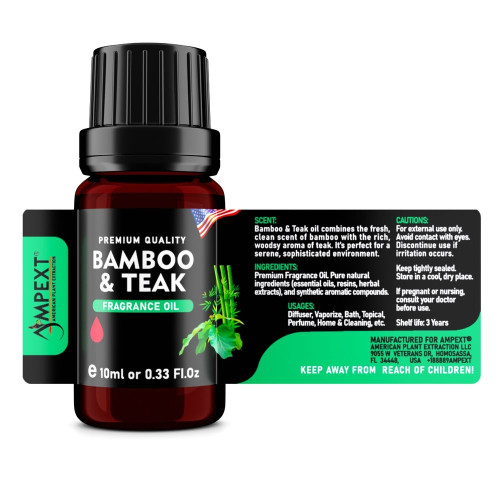 Bamboo & Teak Premium Fragrance Oil, 10ml Bamboo & Teak Premium Fragrance Oil, 10ml