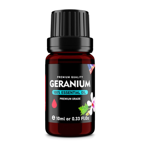 Geranium (Pelargonium graveolens) 100% Essential Oil, Premium Grade, 10ml Geranium (Pelargonium graveolens) 100% Essential Oil, Premium Grade, 10ml