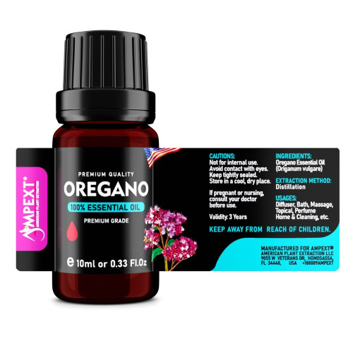 Oregano (Origanum vulgare) 100% Essential Oil, Premium Grade, 10ml Oregano (Origanum vulgare) 100% Essential Oil, Premium Grade, 10ml
