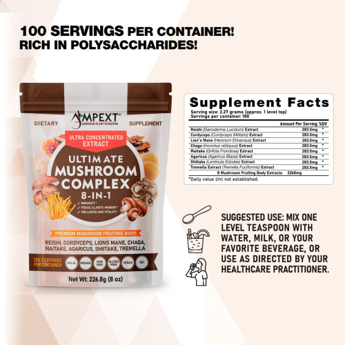 8-IN-1 Ultimate Mushroom Complex™, 8oz 8-IN-1 Ultimate Mushroom Complex™, 8oz